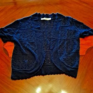 Black crochet shrug